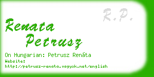 renata petrusz business card