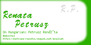 renata petrusz business card